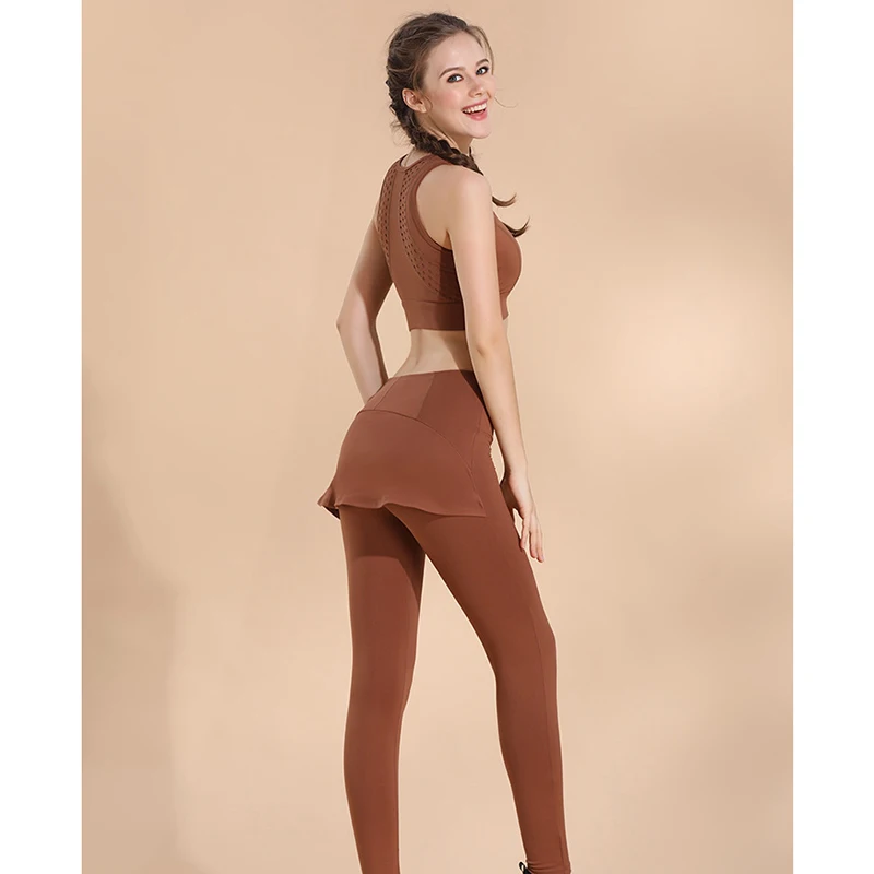 Новинка облегающая одежда для фитнеса женщин 2 шт./компл. комплекты йоги