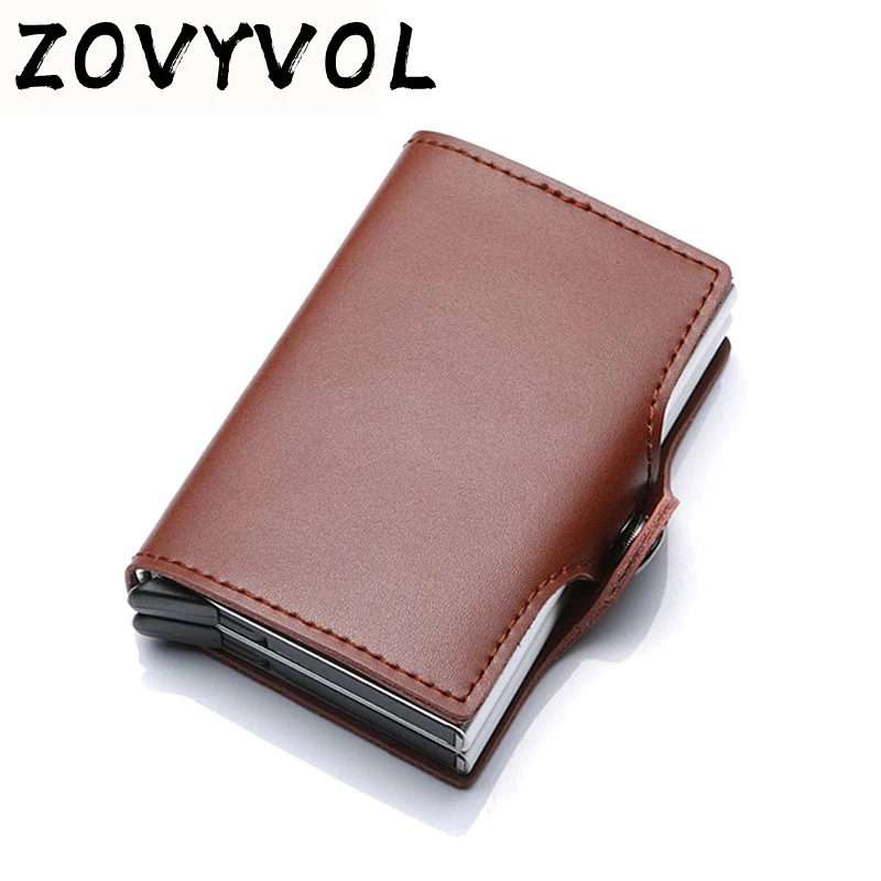 ZOVYVOL Rfid держатель для карт, мужской кошелек, сумка для денег, мини кошелек, мужской автоматический маленький умный кошелек, валлет, алюминий