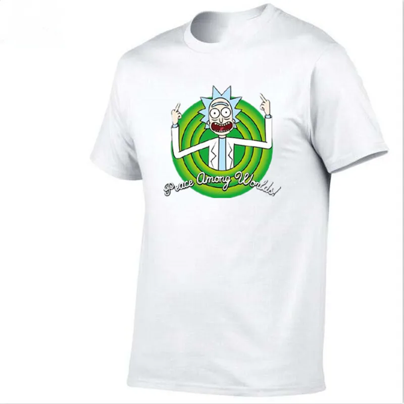 Прохладный Рик Морти Мужская футболка 2018 лето Аниме футболки и миров Народная