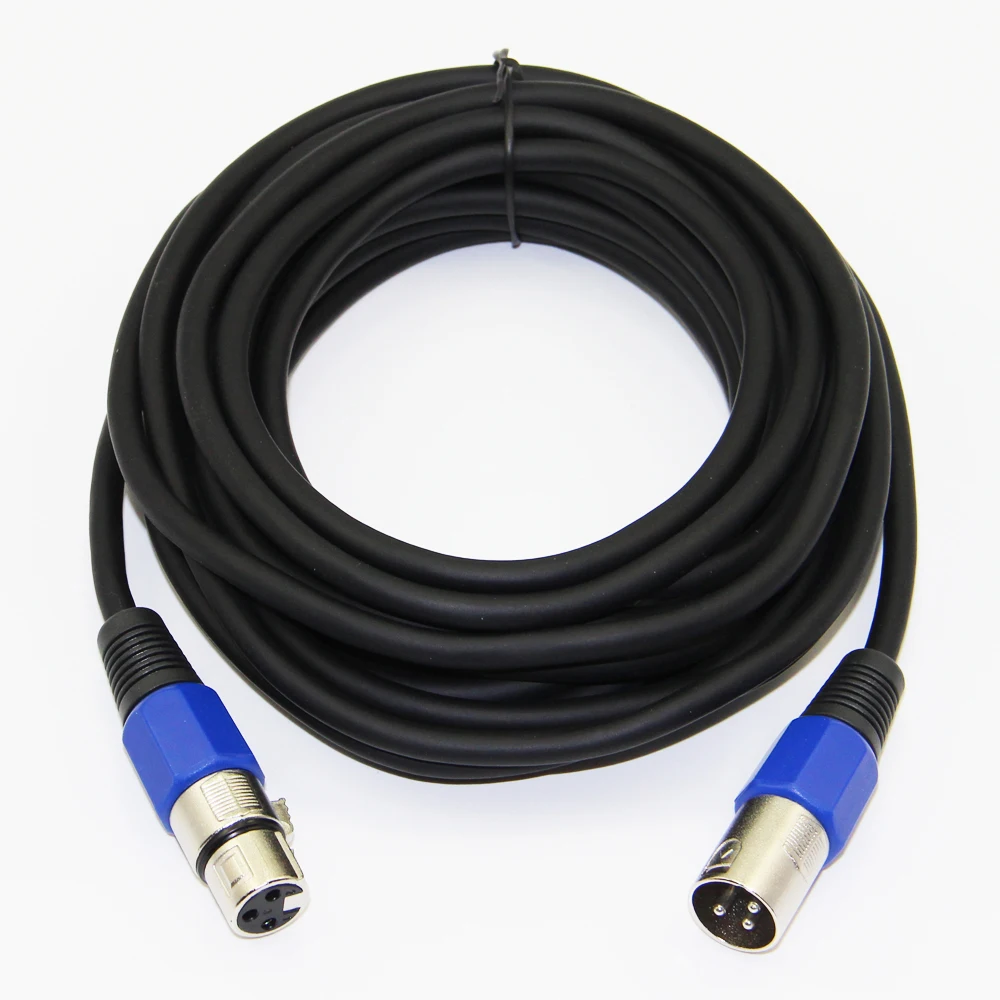 Кабель Bochara XLR Папа мама аудиокабель для микрофона микшера из меди OFC 1 м 8 3 5 6 10 15 20