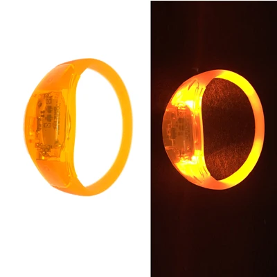 Оранжевый Led/светящиеся игрушки неон/Led вечерние светильник/Led браслет/браслет звуковая активация Рождественский браслет светящиеся браслеты логотип на заказ - Цвет: Оранжевый