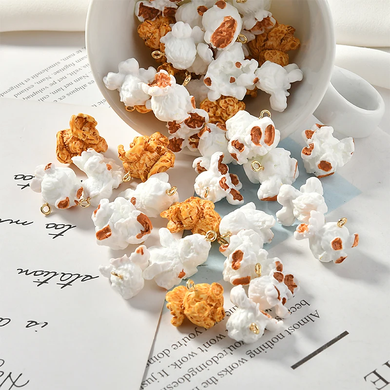 Полимерные шарики в форме попкорна имитация мультфильма 30 шт./лот с вешалкой diy