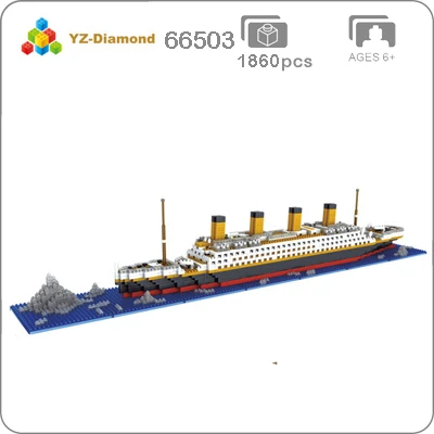 Титаник Карибский пират парусный спорт от Black Pearl с рисунком парохода 3D модель DIY