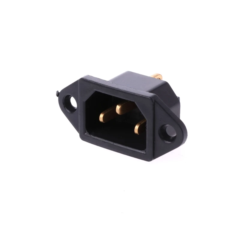 10 шт./партия AC 250V 10A 3-контактный разъем IEC320 C14 штепсельная вилка черного цвета |