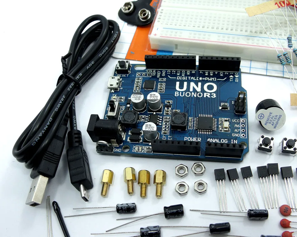 ASK 02 электронный стартовый набор UNO R3 для arduino резисторы конденсатор