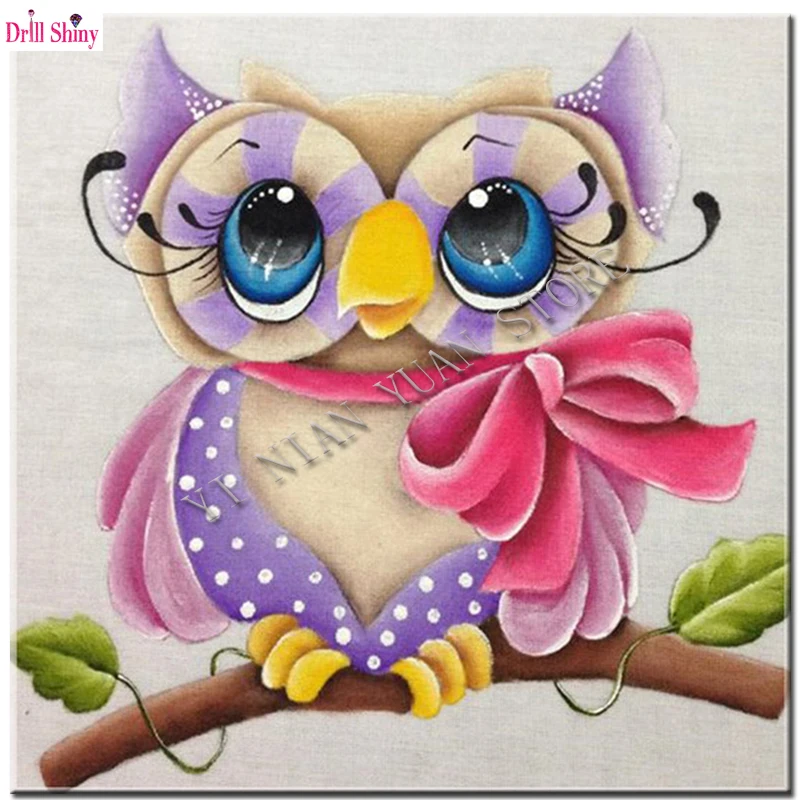 2017 5D алмазная вышивка сделай сам Алмазная мозаика картина с мультяшной совой