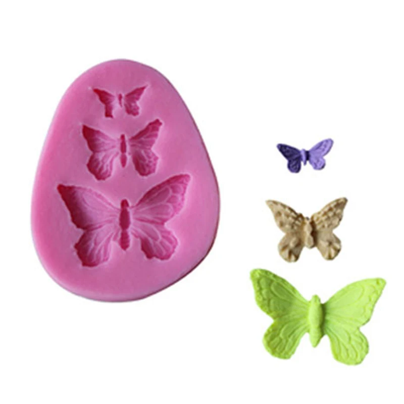 3D КУХОННЫЕ силиконовые в форме бабочки Шоколадный торт печенье формы для выпечки