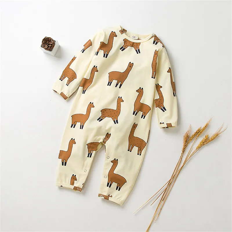 Хлопковые комбинезоны для маленьких мальчиков и девочек Детский комбинезон с