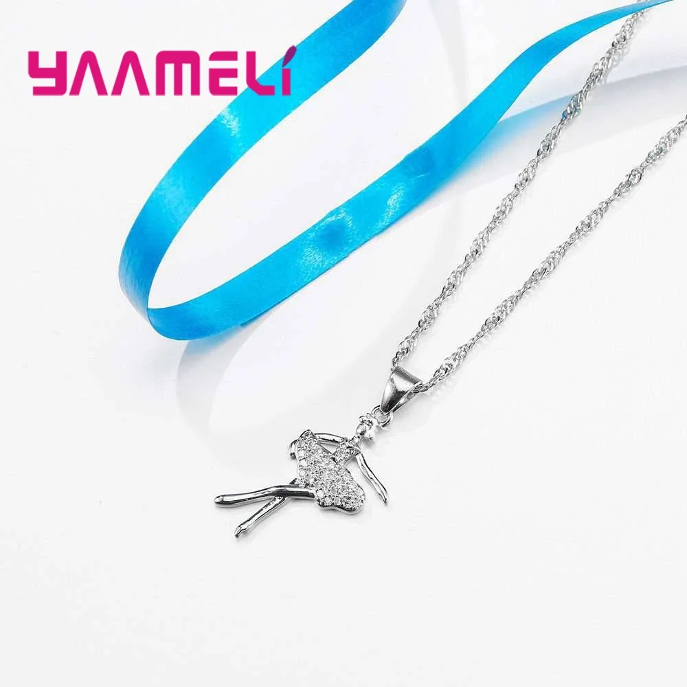 YAAMEL оптовая продажа элегантный танцор 925 пробы серебро Цепочки и ожерелья