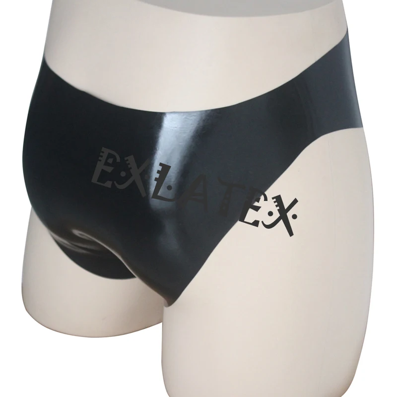 Женские Мужские шорты из искусственного латекса с шариком и половинным пенисом