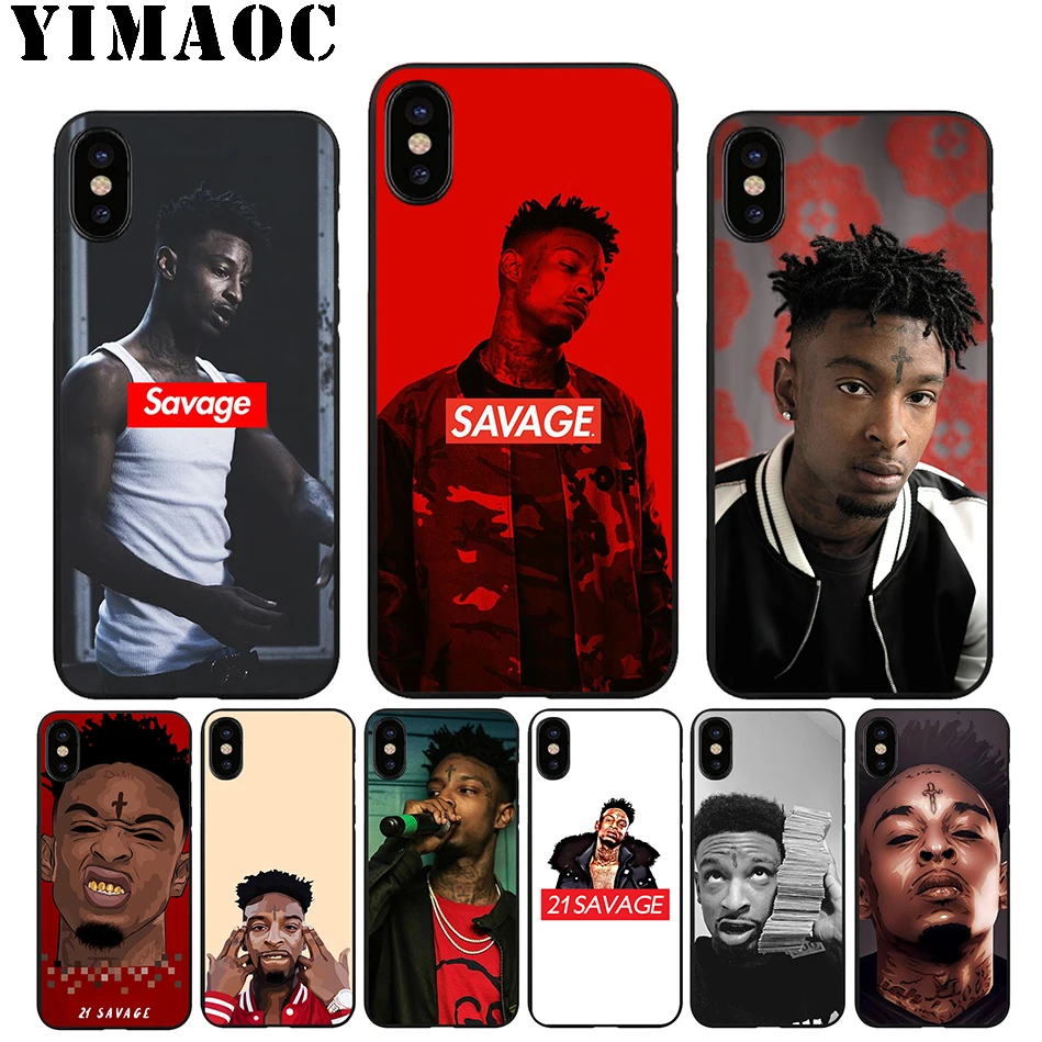 YIMAOC A4 21 Savage Rockstar Мягкий силиконовый чехол для iPhone 11 Pro Xr Xs Max X или 10 8 7 6 6S Plus 5 5S SE -