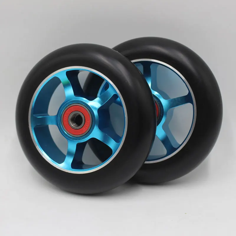 2 шт. 100 мм колеса для трюкового скутера с высокой эластичности ступицы из