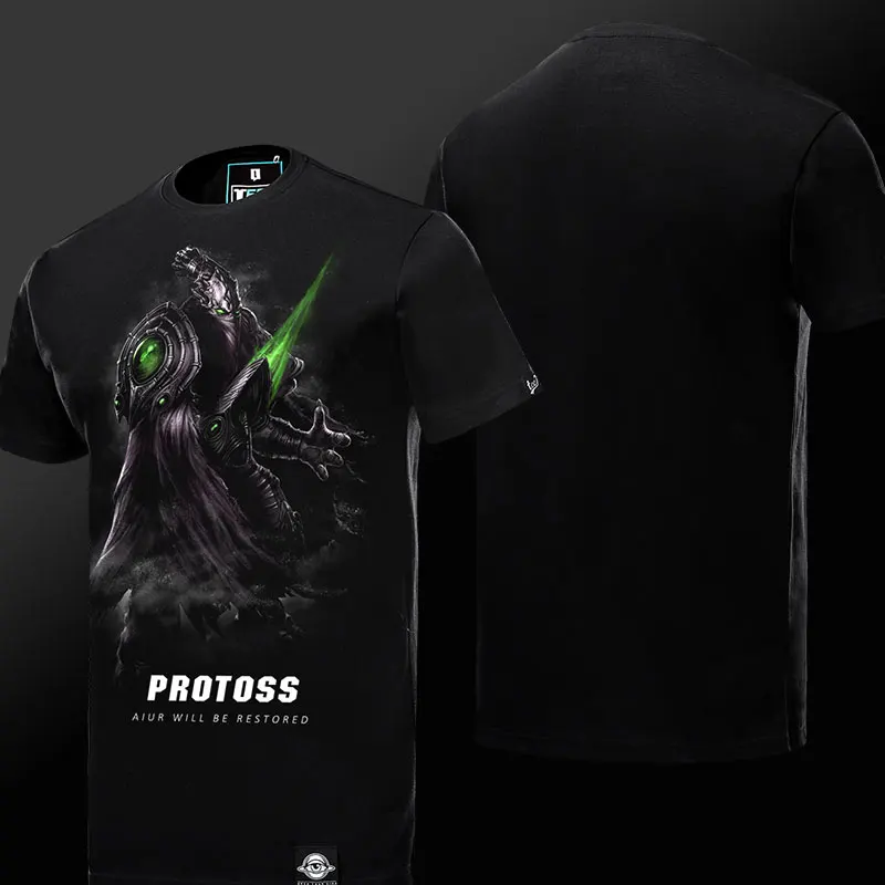 Protoss TEE7 игра звезда хлопок Футболка Protoss Zerg Terran короткий рукав o-образным вырезом футболки мужская повседневная одежда - Цвет: Protoss