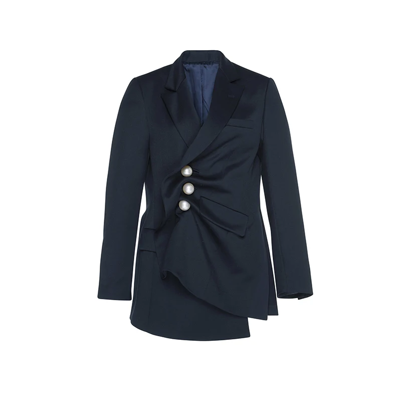 

Casual Office Lady Fanshion Suit Irregular Striped Hight Quality Korean Coat 2018 New Arrival