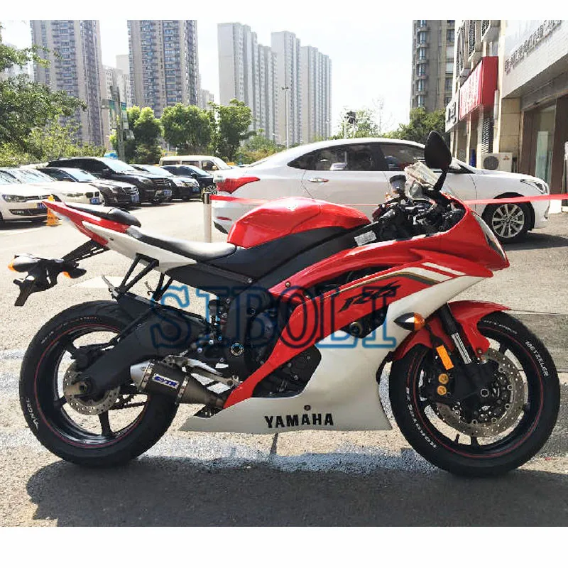 Универсальный 51 мм мотоцикл выхлопной скутер глушитель GY6 для YAMAHA R1 R3 R6 FZ6 ATV питбайк рыбный стиль выхлопной AK176