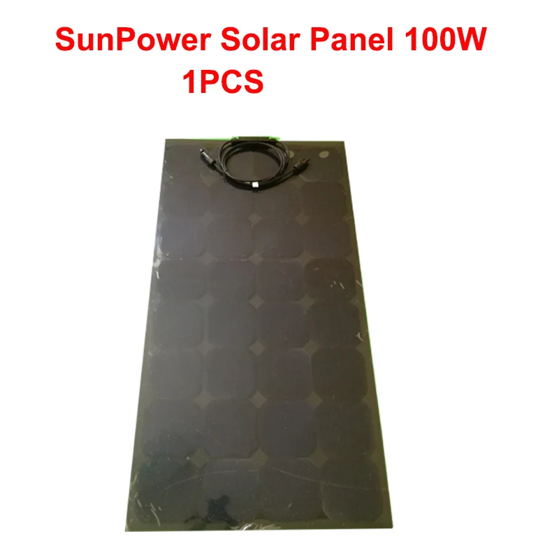 Солнечная батарея Sunpower черная Гибкая солнечная 12 В автомобильное зарядное