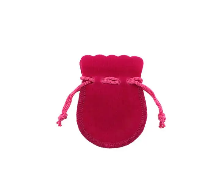 10 шт./лот, 12 цветов, Calabash, бархатная посылка, сумки, 7x9, 9x12 см, Конфеты/ювелирные изделия, сделай сам, шнурок, сумки для свадьбы, дня рождения, подарочные сумки - Цвет: hot pink