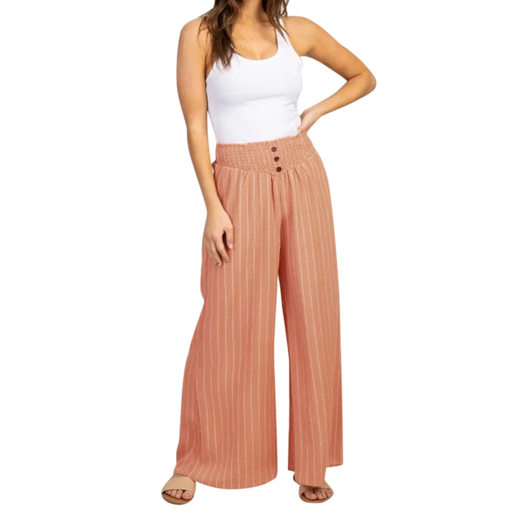 Женские однотонные брюки для беременных с эластичной резинкой на талии широкие в