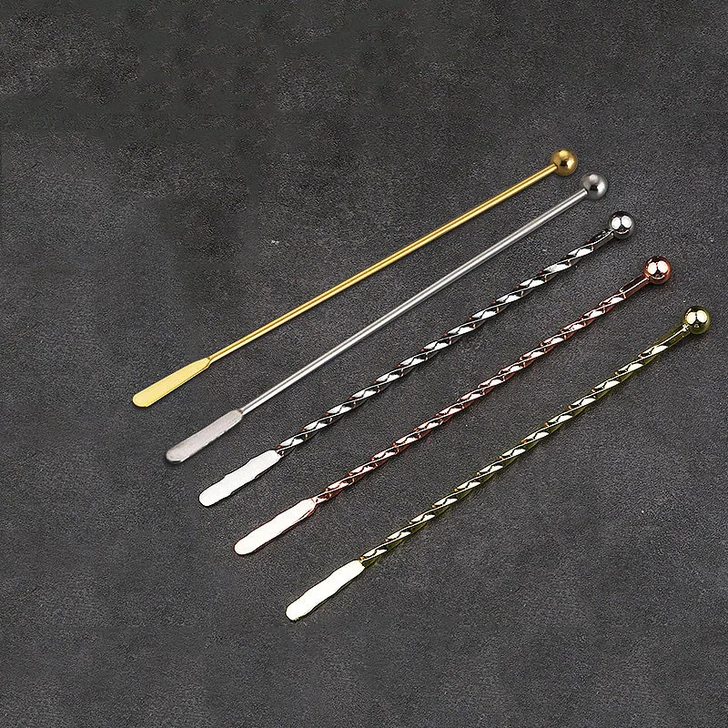 Нержавеющая сталь резьбовые скрученные перемешивания барные ложки креативное смешивание коктейльные мешалки палочки для свадебной вечеринки для бара, для бармена