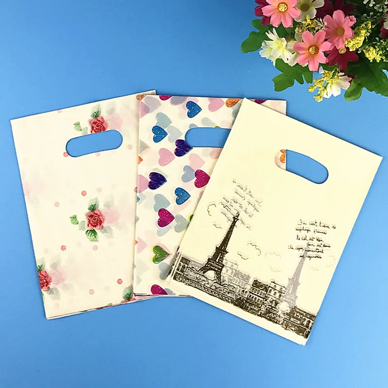 Больше рисунков 9 размеров ювелирный пластиковый пакет с ручками свадебный