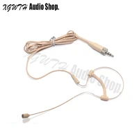 professional low profile light weight mini wired headset microphone 3 5mm screw lock for sennheiser wireless microphone system
