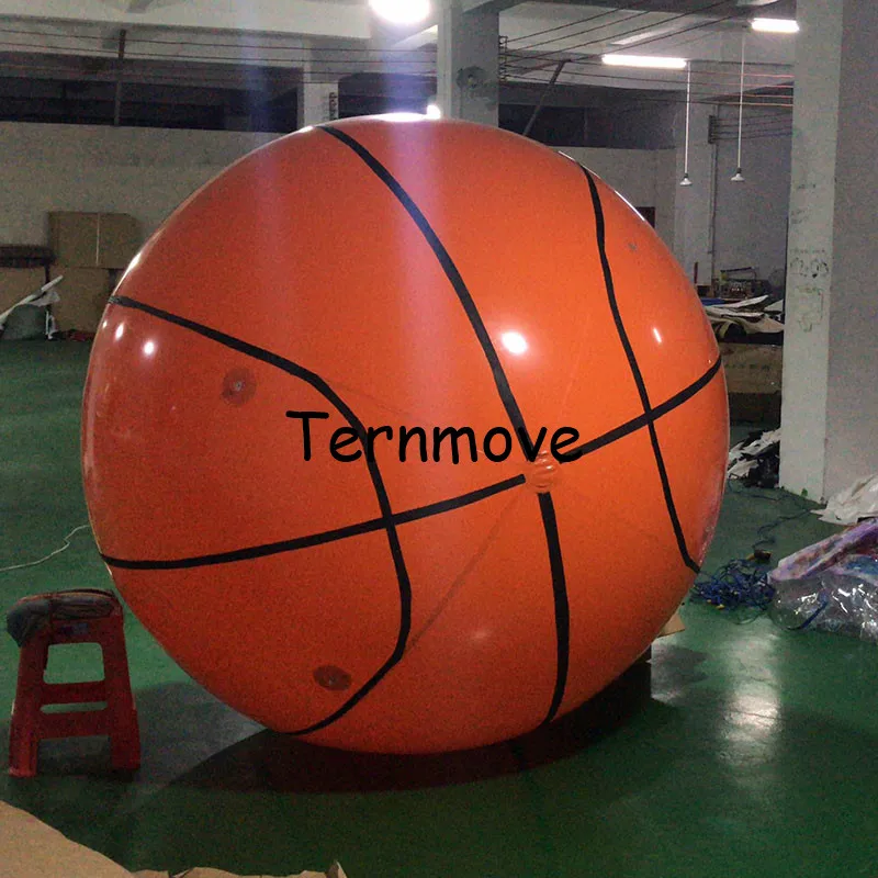 melhor 0.18 Milímetros Pvc Inflável Balão De Hélio Balão De Basquete Com O Logotipo Para O Evento Do Esporte De Basquete Inflável Balão Para Publicidade