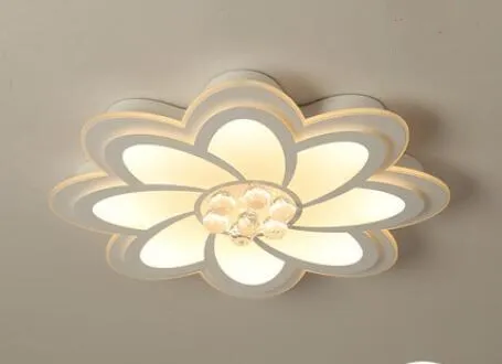 Style B Современные светодиодные люстры потолочные люстры для зала гостиная кровать 110 V-240 V цветы на потолке белый светодиодный светильник - Цвет абажура: Style B