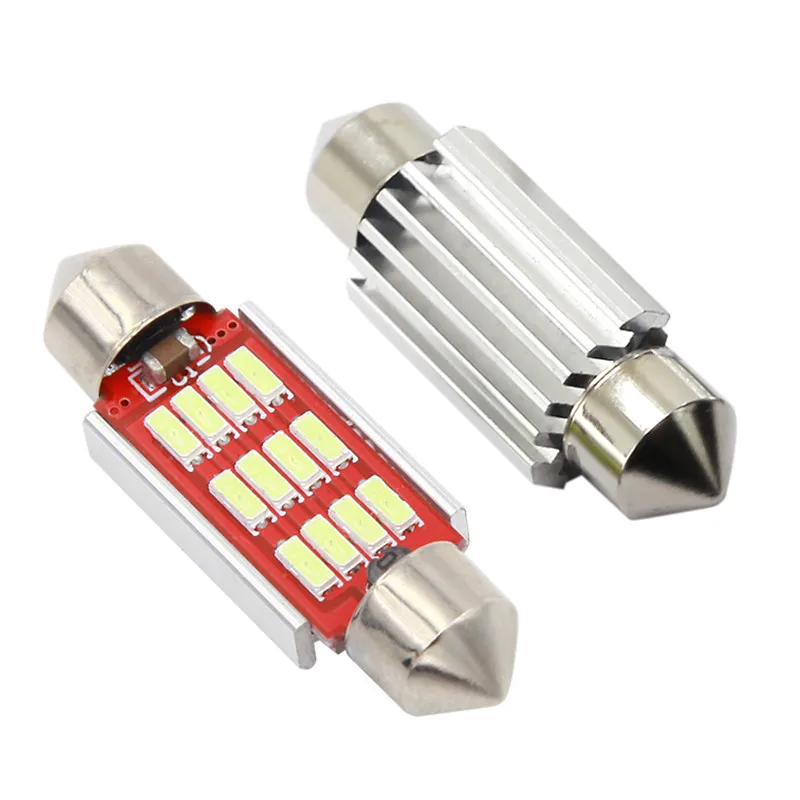 50 шт. фестон C5W CANBUS 31/36 мм 39/41 без ошибок 4014 12LED 10Smd Внутренняя купольная лампа