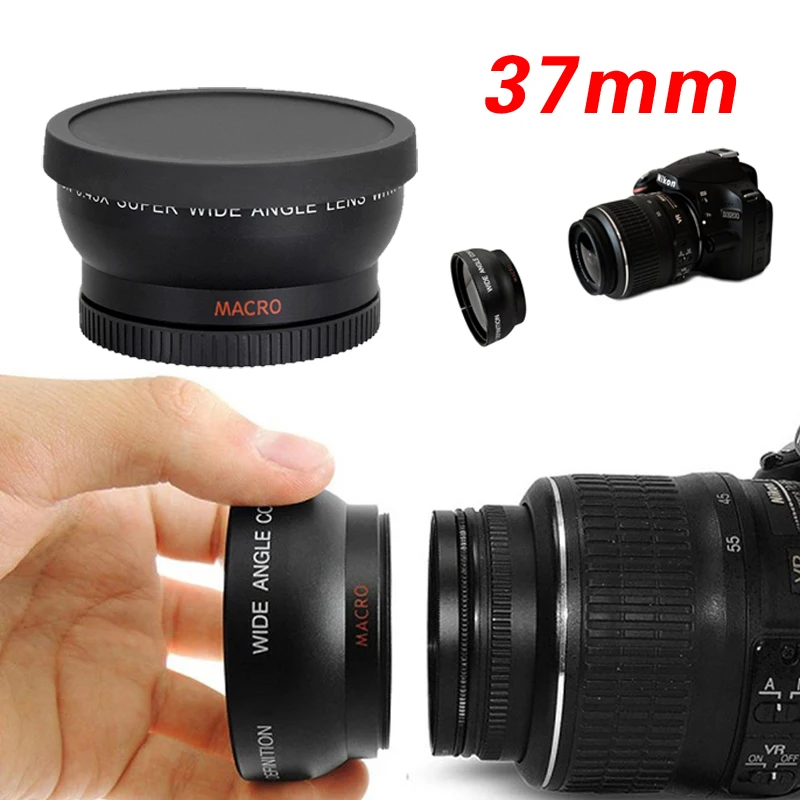37 мм 0.45X супер Макросъемка широкоугольный объектив рыбий глаз для Canon NIKON Sony PENTAX DSLR