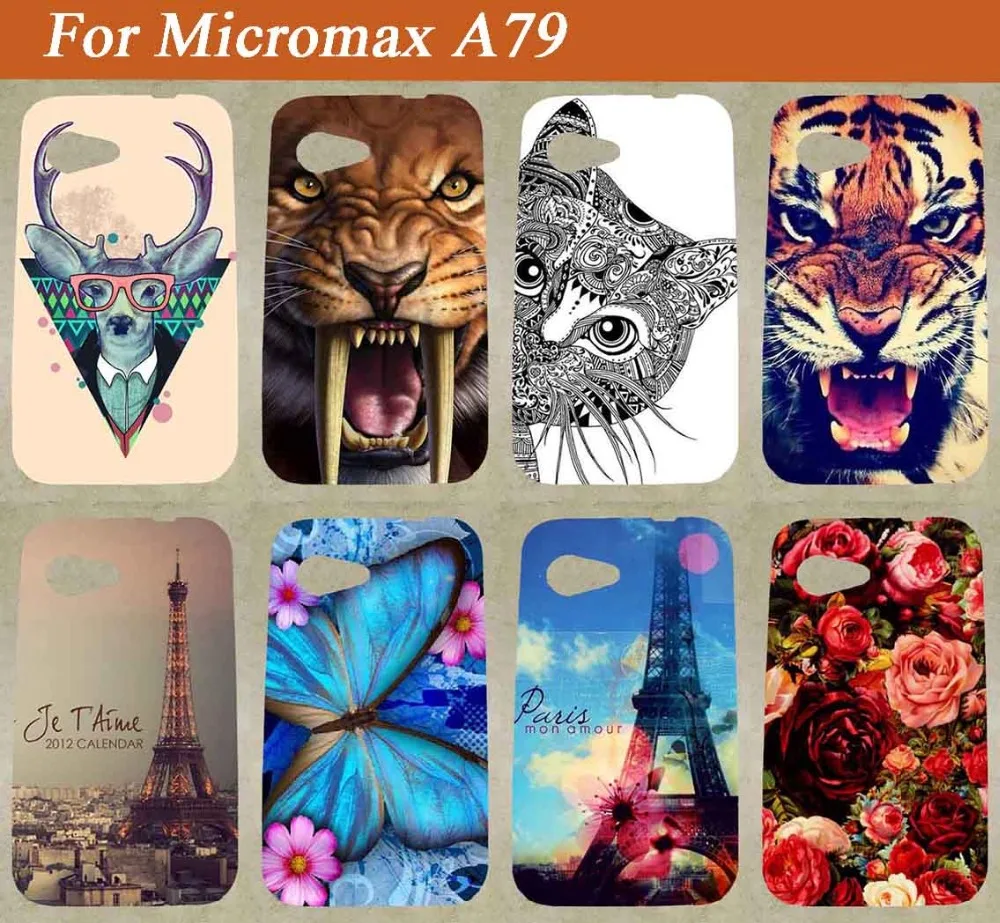Чехол Для Micromax A79 высококачественный мягкий ТПУ чехол С Рисунком Тигра Льва совы