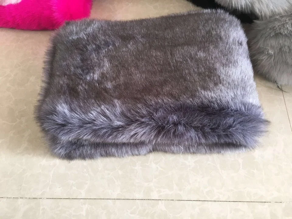 Широкий меховой шарф из искусственного меха пашимина длинный лисьего шаль енота