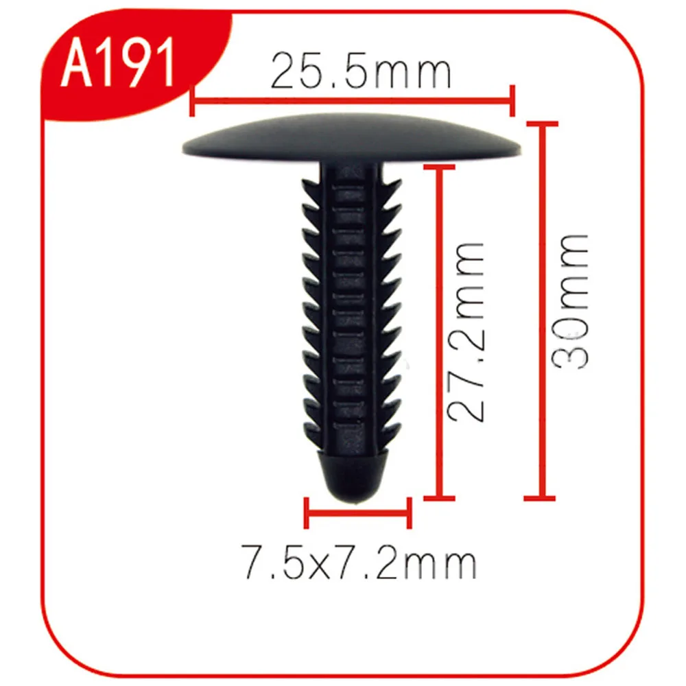 1000PCS A191 Car Plastic Rivet Bumper Fender Retainer Fastener Push Clips Pin For Land Rover Chrylser Dodge | Автомобили и