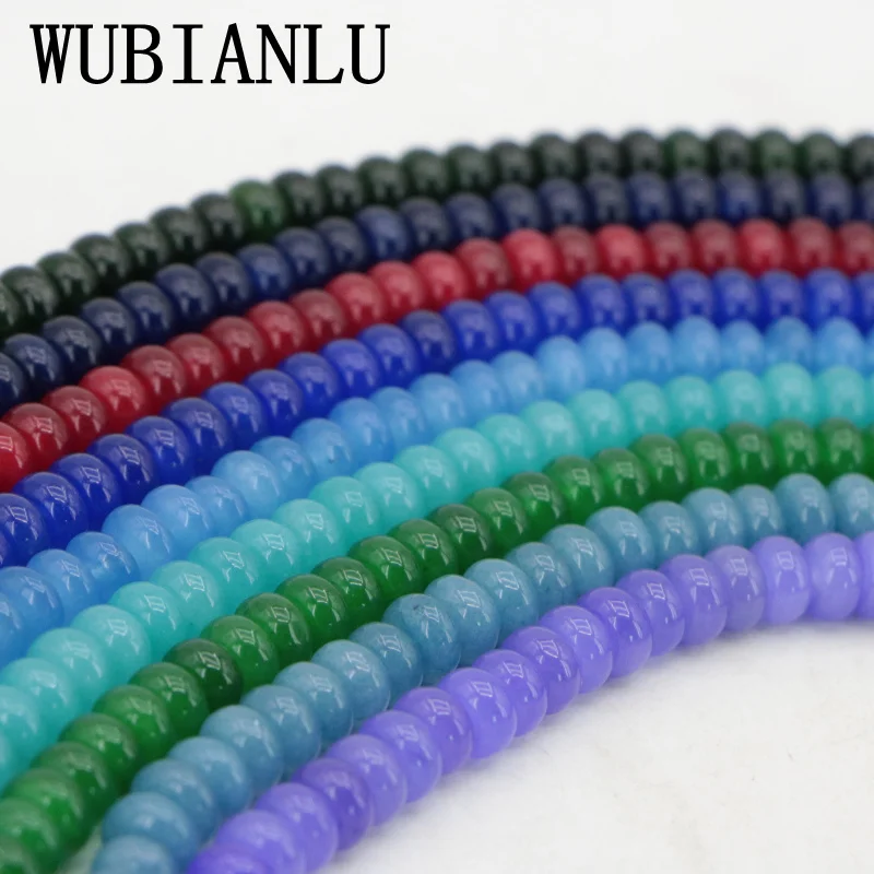 

New 9 Colors DIY 5x8mm Chalcedony Abacus Loose Bead Charms For Jewelry Making In Beads Necklace Fashion Wholesale