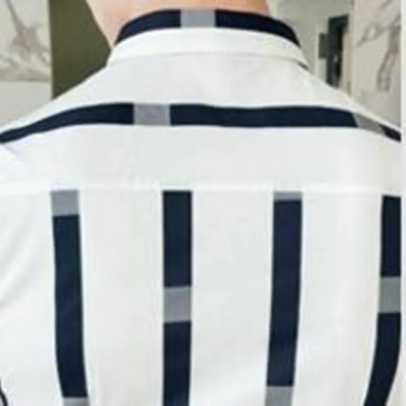 Слева Встроенная память 2018 модные летние мужские полосой Стенд воротник