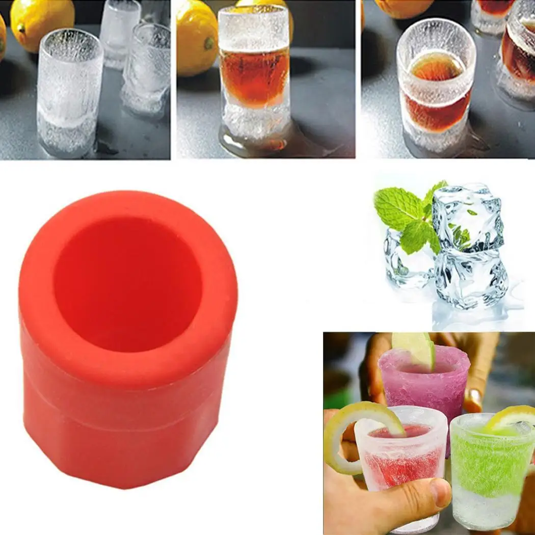 Силиконовая чашка льда кубик лоток замораживания форма для желе пудинг Шоколад