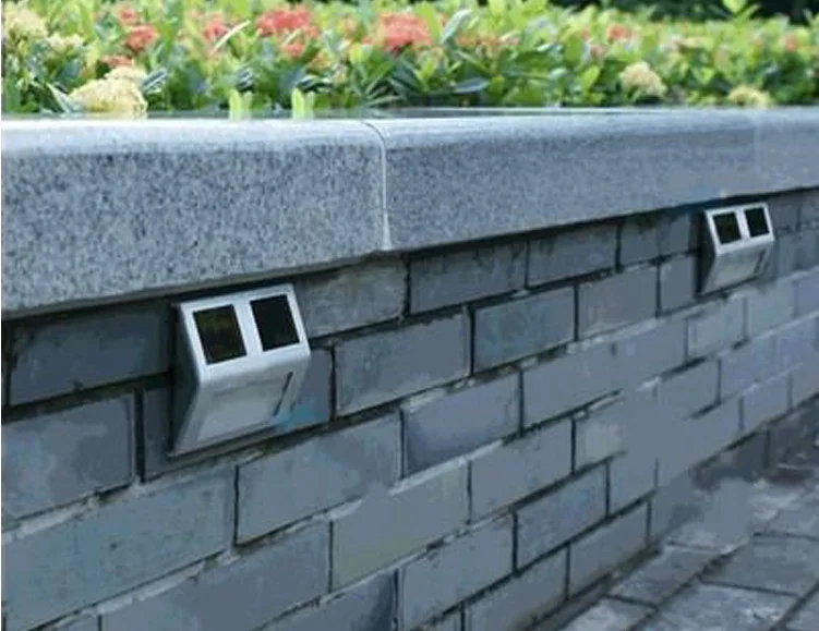 4 светодиодные солнечные светильники для лестницы Уличные угловые декоративные