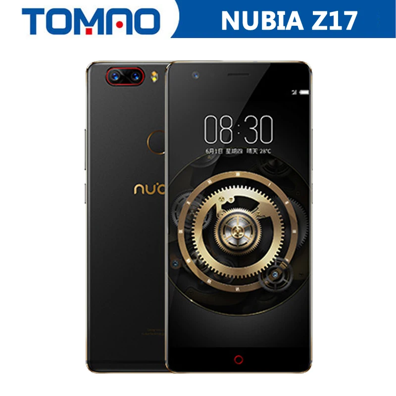 Nubia Z17 5,5 ''4G LTE мобильный телефон Snapdragon 835 1920*1080P 6G ram 64GB rom двойная задняя камера 3200 mAh отпечаток пальца