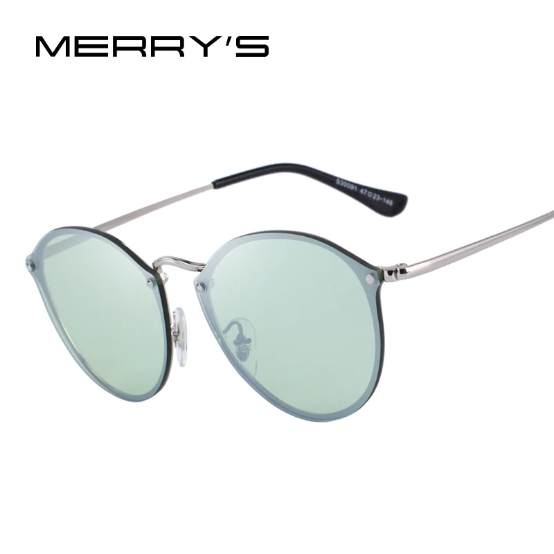 Мужские/женские классические Овальные Солнцезащитные очки MERRYS 100% защита от