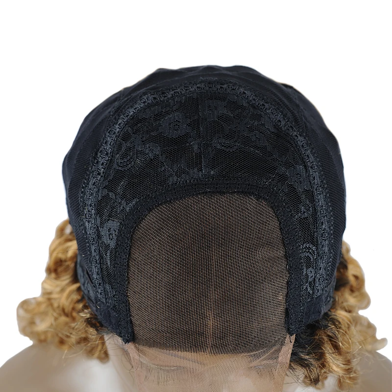 Remyblue T1B/27 Ombre Blonde 4*4 Lace Closure Human Hair Wigs Pre Plucked 180% Density Brazilian Water Wave Remy Human Hair Wigs