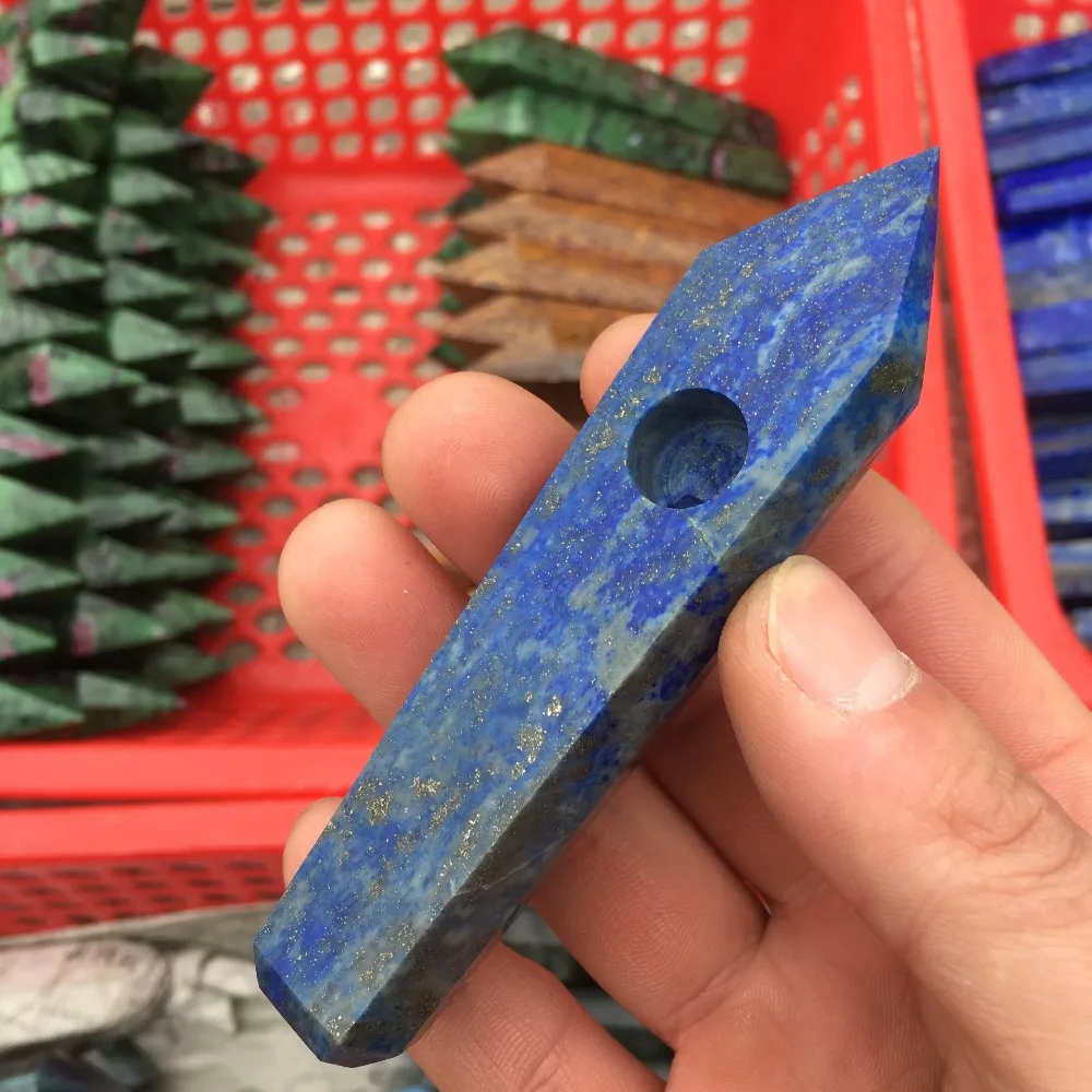 

Natura quartz crystal lapis lazuli beautiful smoking pipes energy