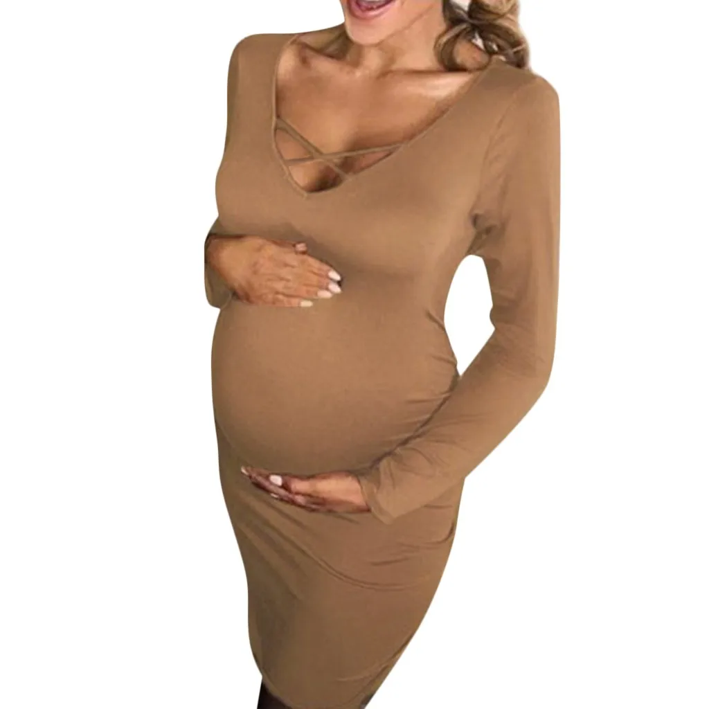 New Women Loose Casual V Neck Split Baggy Pocket Long Dress short sleeve Plus Size Beachwear Spaghetti Strap Sundress | Мать и ребенок