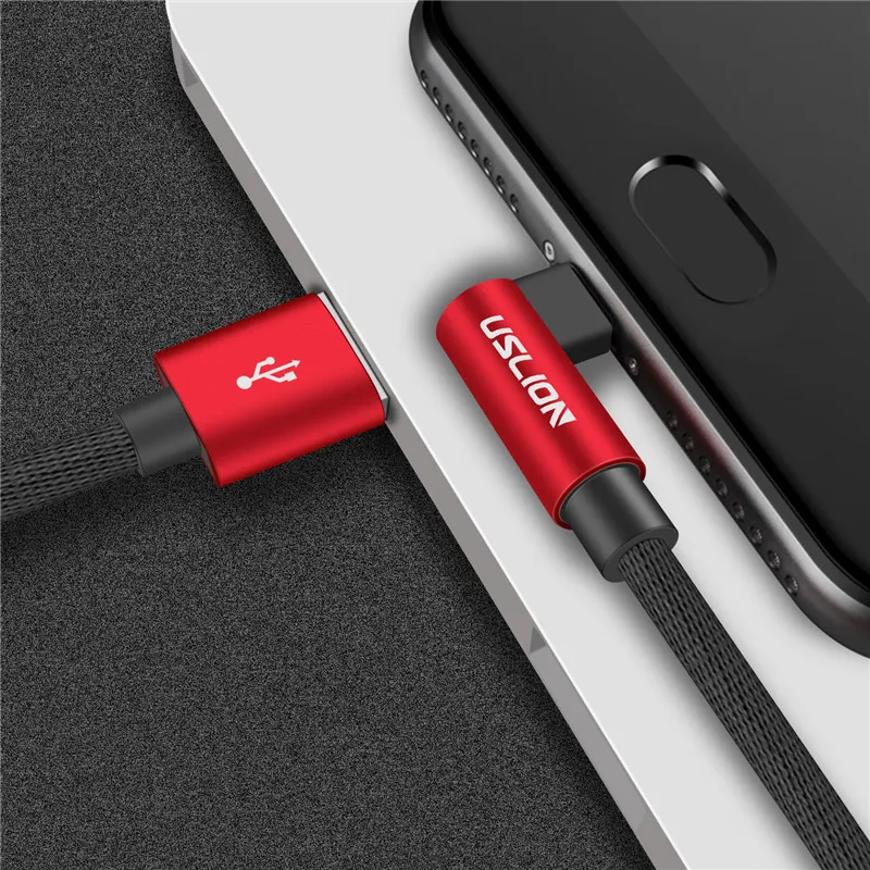 USLION Micro USB кабель для samsung Xiaomi huawei MEIZU Android L Тип MicroUSB Быстрая Зарядка Кабели адаптер данных кабель