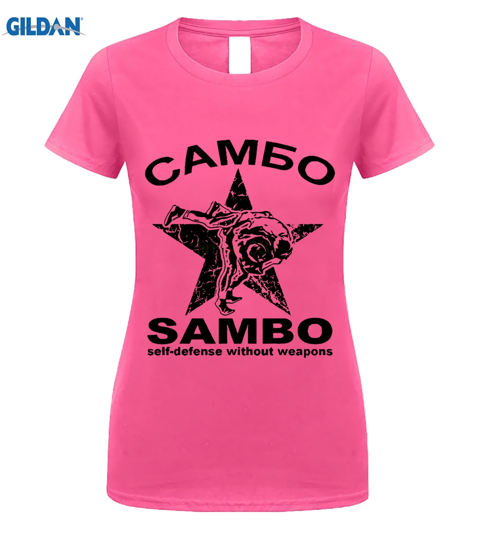 Модная Горячая Распродажа хлопок Sambo CAMBO Самозащита без оружия русский кунг-фу армейский зеленый футболка - Color: women pink
