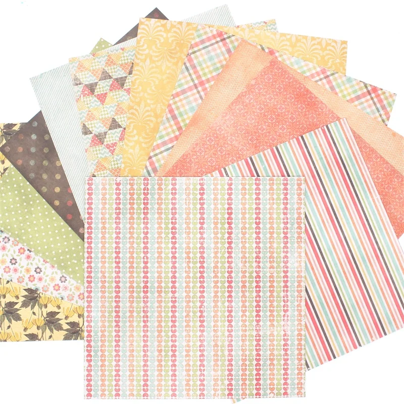 ZFPARTY 12pcs 6&quot Single-side Printed Rurality pattern creative papercraft art paper handmade scrapbooking kit set books | Дом и сад