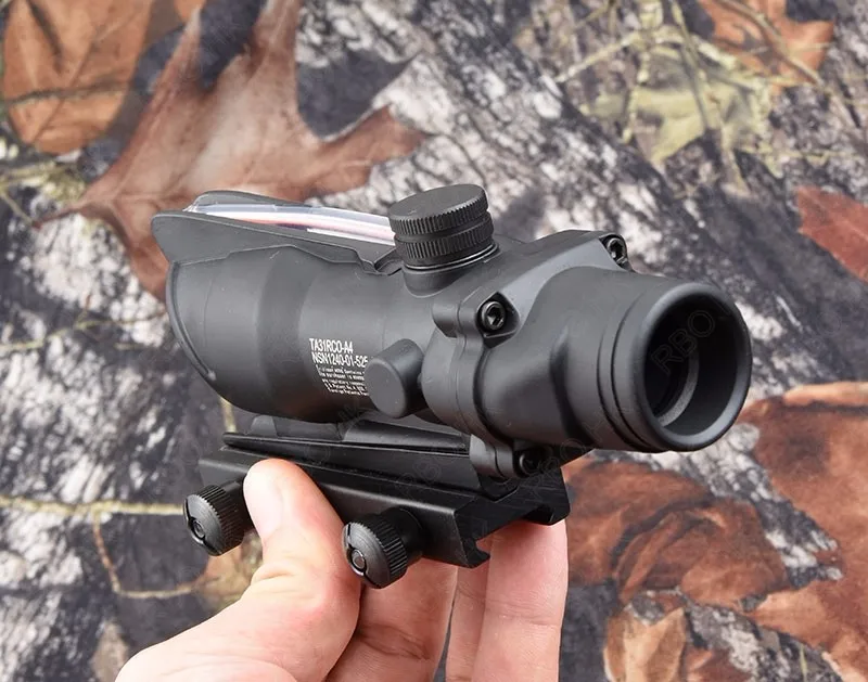 Тактический trijicon ACOG Стиль зеленое волокно оптика 1x32 прицел водонепроницаемый для охоты стрельба M7262