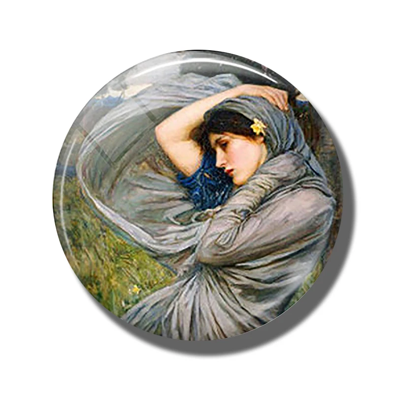PACK OF 1 Gustav Klimt Art 30 мм магнит на холодильник стеклянный кабошон Альфонс Муха холодильник стикер держатель для заметок домашний Декор подарок для влюбленных - Цвет: PACK OF 1