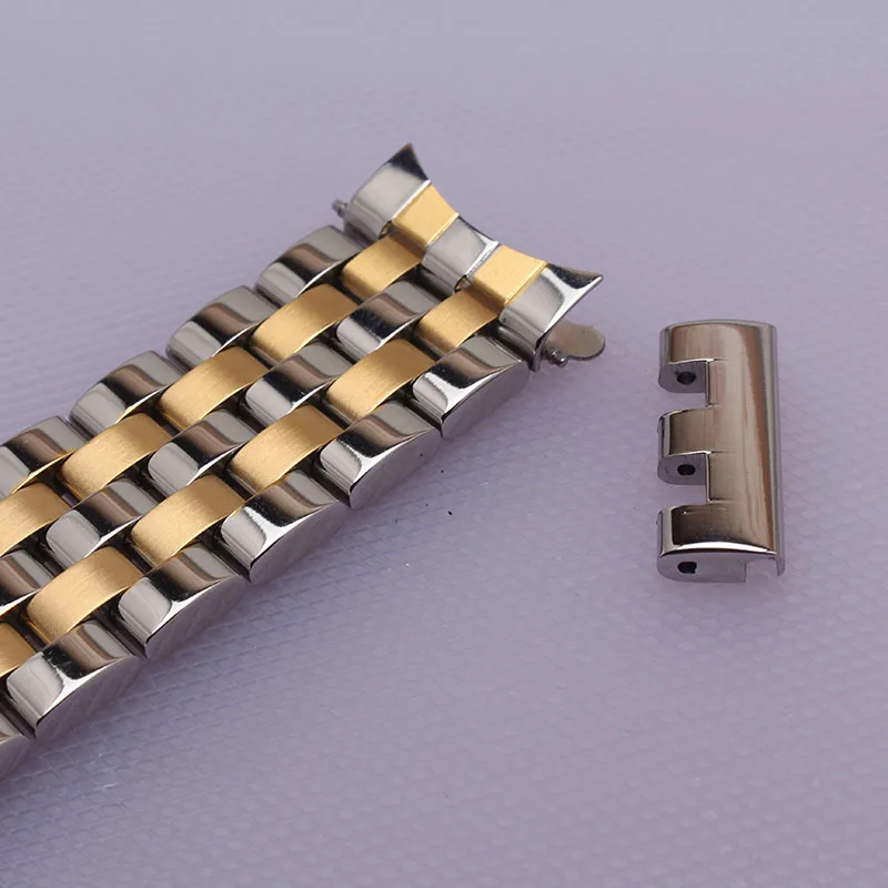 Ремешок мужской из нержавеющей стали с изогнутым концом сменный Браслет для