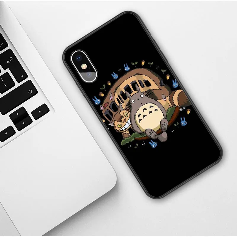 Милый мягкий чехол для телефона Totoro iPhone 12 Pro Max SE 2020 студийный с рисунком из