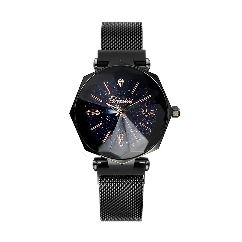 2019 Top Brand Women Watches Fashion Ladies Dress Watch Woman Causal Watch Clock Women Octagon Dial Starry Face Watches Gifts