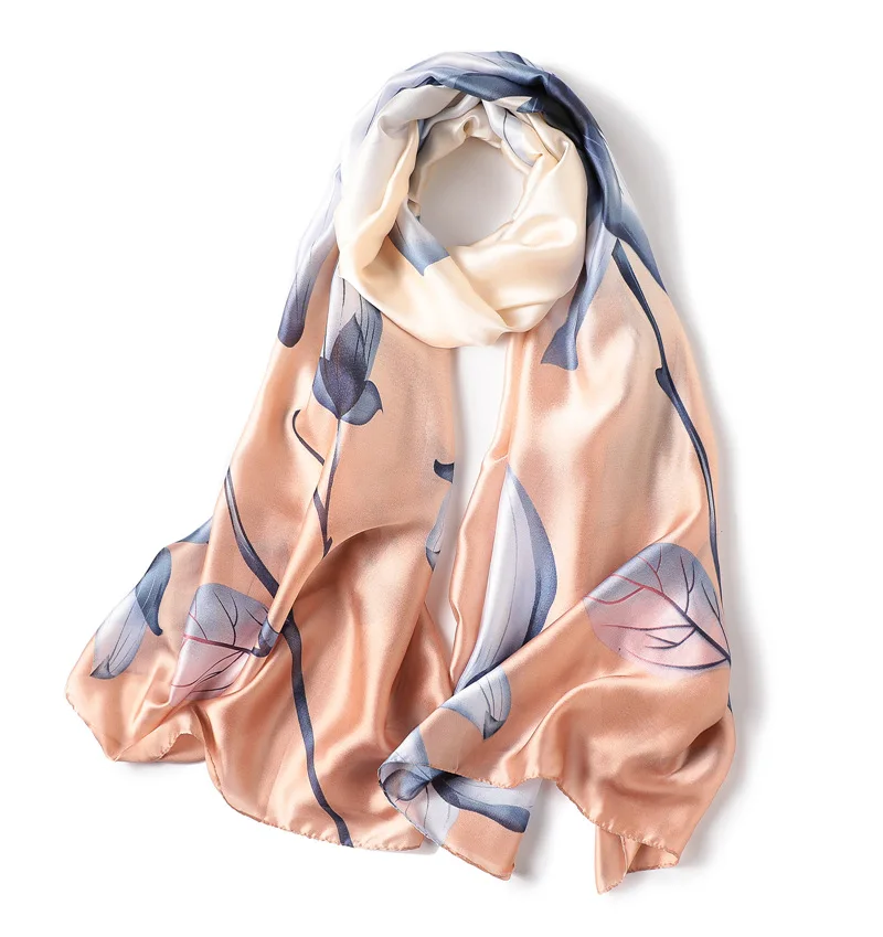 RUNMEIFA Новая мода весна/лето женская цветочная печать шелковый шарф шали мягкие женские накидки Защита от солнца на пляже хиджаб